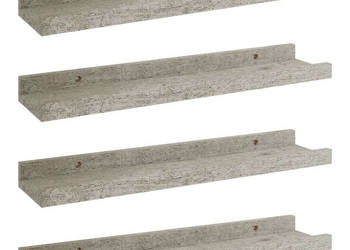 Półki ścienne 4 szt. szarość betonu 40x9x3 cm WM-326704