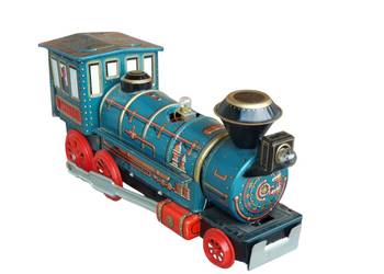 Stara duża zabawka blaszana lokomotywa Western lata 50/60 unikat rarytas