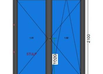 Okno Balkonowe 1760 x 2100 / 176x210 cm SŁ. RUCH. ANTRACYT Okno Balkonowe 1760 x 2100 / 176x210 cm SŁ. RUCH. ANTRACYT