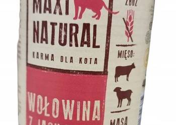 MAXI NATURAL Karma mokra dla kota bez zbóż Z WOŁOWINĄ 400g
