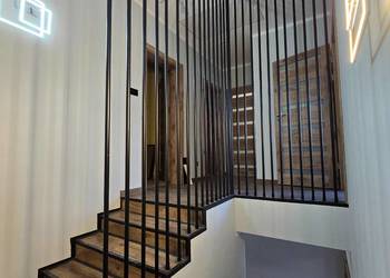 Balustrada Lamelowa Harfa Przekrój Okrągły - Kompletna Balustrada na Wymia…