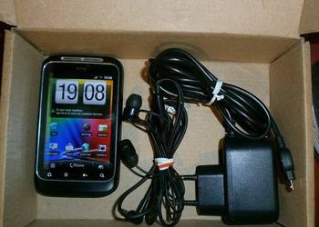 Smartfon HTC Wildfire S A510e, 512 MB / 512 MB 3G czarny. Komplet.
