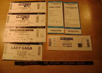 Starocie z PRL - Koncerty Gwiazd = Zestaw 8 biletów wstępu na konerty 2010r