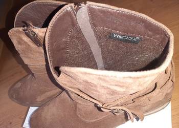 Buty zamsz brązowy VINCEZA r.41.