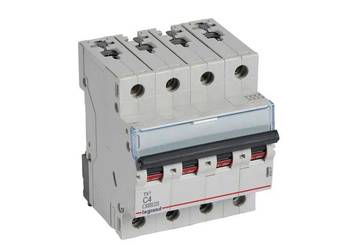 Wyłącznik nadprądowy LEGRAND C 4A 4P 6kA  TX3 403557