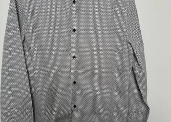 H&M Koszula męska w czarno-białe wzory Slim Fit