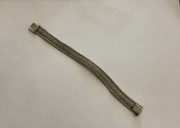 Srebrna bransoleta 925 – szeroka siatka, vintage