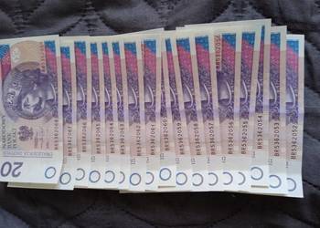 Banknoty 20 zł seria nr 17 pod rzad