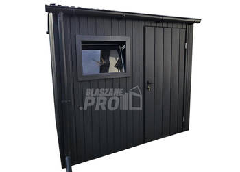 Domek ogrodowy 2,5×2 m – drzwi – okno – antracyt GP738