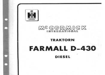 IH McCormick D430 D432 instrukcja obsługi, katalog części
