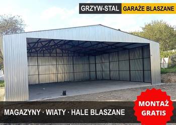Garaż Blaszany Otwarty - Hala Zadaszona - Wiata na Maszyny - GRZYWSTAL