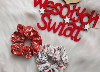 Zestaw świątecznych gumek do włosów 2 sztuki Christmas