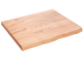 Półka jasnobrązowa 60x50x2 cm lakierowane lite drewno dębowe WM-363650