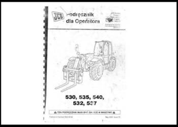 JCB 530, 535, 540, 532, 537 podręcznik operatora dtr wysyłka