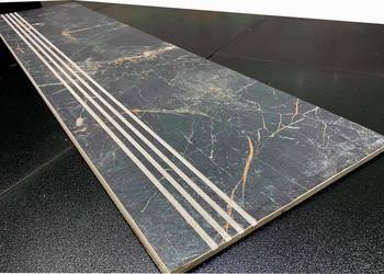 CZARNY MARMUR NA SCHODY stopnica 120x30 JAK KAMIEŃ