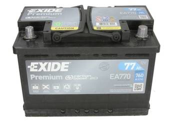 Akumulator 77Ah 760A Exide Premium EA770 PRAWY PLUS