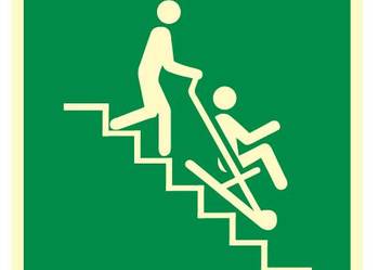 Naklejka BHP Krzesło ewakuacyjne AAE060