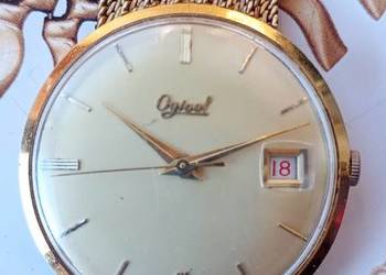 Złoty szwajcarski zegarek Ogival 18k złoto