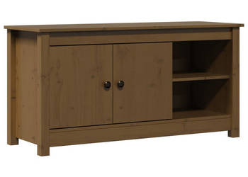 Szafka pod TV miodowy brąz 103x365x52 cm drewno sosnowe WM-814592