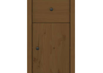 Szafki 2 szt. miodowy brąz 40x35x80 cm lite drewno sosnowe WM-813761