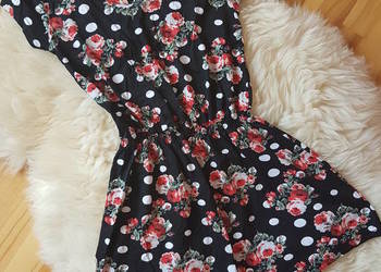 Tunika bluzka w grochy kwiaty Primark 38 40