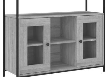 Szafka szary dąb sonoma 100x35x80 cm materiał drewnopochodny WM-835507