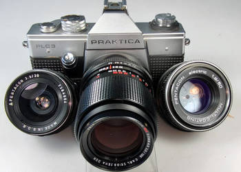PRAKTICA PLC 3 z 3 obiektywami