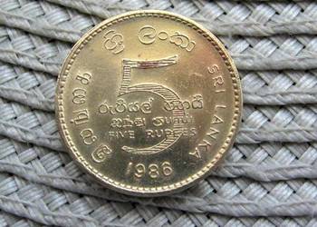 Sri Lanka 5 Rupi 1986r