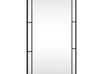 vidaXL Lustro ścienne, czarne, 60x100 cm（SKU:358631）