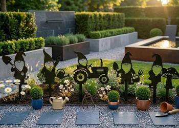 Krasnale - ozdoby ogrodowe - 5szt (kpl)