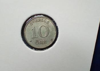 Stare monety 10 ore 1933 Szwecja srebro