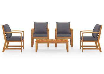 vidaXL 5-cz. zestaw wypoczynkowy do ogrodu, poduszki(SKU:3057791)