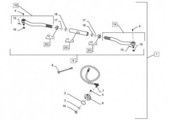 New Holland T6090 T6070 Drazek kier poprz 87674614