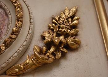 Kryształowe Barokowe Lustro - Złoto Kremowe - 235 x 130 cm - Arystokracja