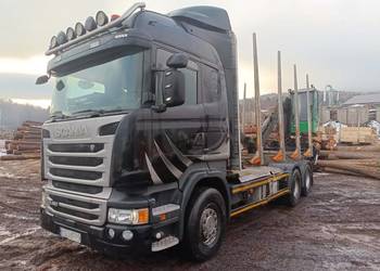 Scania R450 do drewna, dźwig, zabudowa aluminiowa, Kłonice aluminiowe
