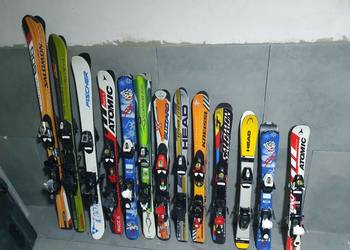 Narty dzieciece od 80 do 140cm buty narciarskie kaski