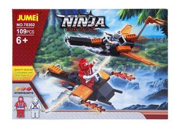 Klocki Jumei WOJOWNICY NINJA 109 elementów, 25 x 18 cm