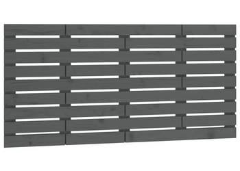 Wezgłowie łóżka szare 156x3x63 cm lite drewno sosnowe WM-824740