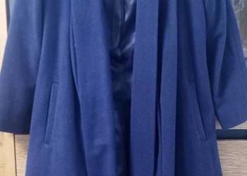 Krótki płaszcz old money granatowy