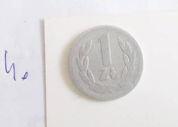 złotówka z 1949 roku, stare monety obiegowe, 1 złoty 1949 rok, prl monety