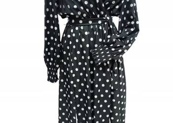 Zwiewna sukienka w groszki - lekkość i kobiecy urok,i biust 116cm