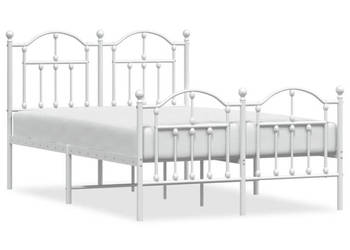 Łóżko Metalowe Białe Rama Łóżka Ze Stelażem Biała 120x200 cm WM-353504