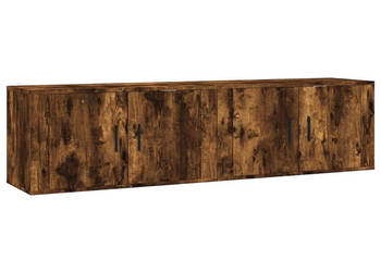 Wiszące szafki TV 2 szt. przydymiony dąb 80x345x40 cm WM-3188355