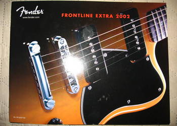Fender Frontline Extra 2002 brochure catalog - katalog gitar