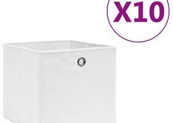 vidaXL Pudełka z włókniny, 10 szt., 28x28x28 cm, białe(sku325209)