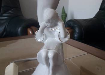 Ćmielów lampka porcelanowa " róg obfitości " Józef  Szewczyk