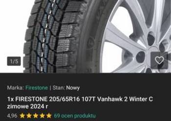 Opony 205 65 16c zima firestone
