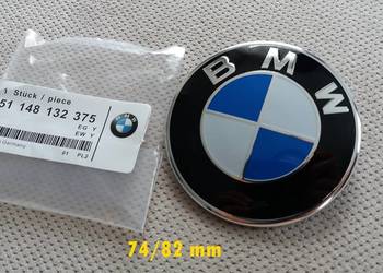 Emblematy/Logo BMW 74/78/82 mm, dekielki felg 68 mm NOWE