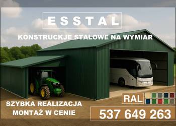 GARAŻ BLASZANY NA MASZYNY | Wiata Garażowa + ZADASZENIE – ESSTAL-