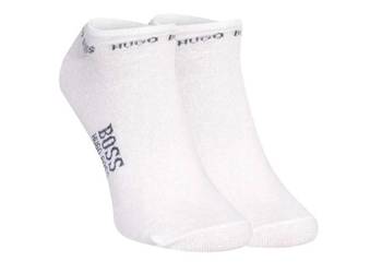 Komplet skarpetki męskie stopki Hugo Boss, 41-45, białe 12 sztuk